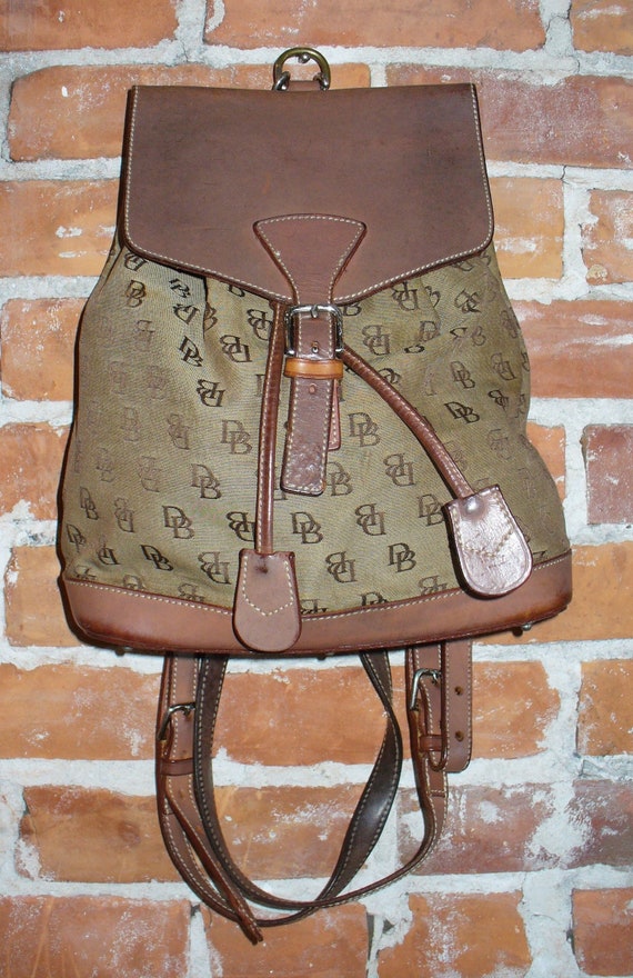 Dooney & Bourke Canvas and Leather Back Pack