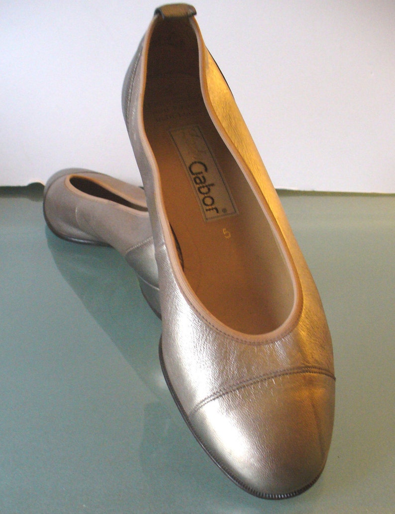 bronze ballerina flats