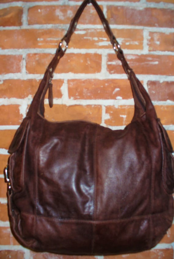 Wilson Leather Oversized Leather Hobo Bag - image 1