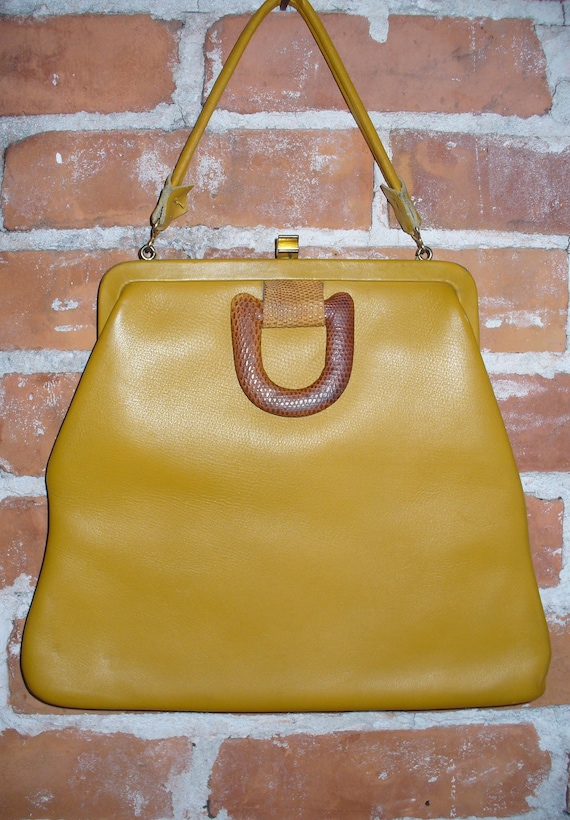 Vintage Mustard Yellow Handbag