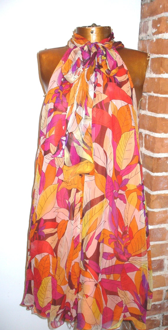 Vintage Serena Kay Made in France Silk Dress Size… - image 7