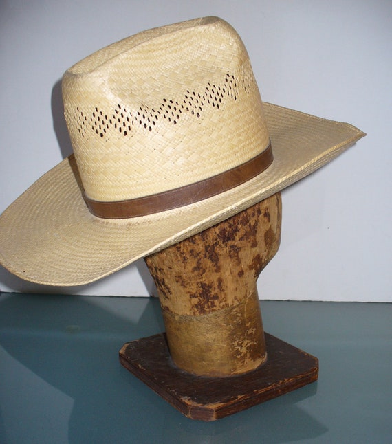 Vintage Pardners Straw Hat Size 7 - image 4