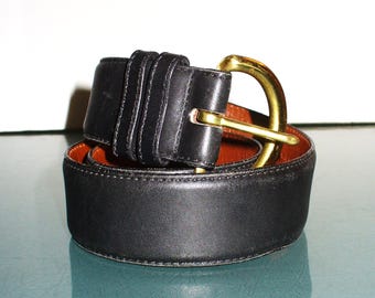 Coach Vintage Black Leather Belt Size XS