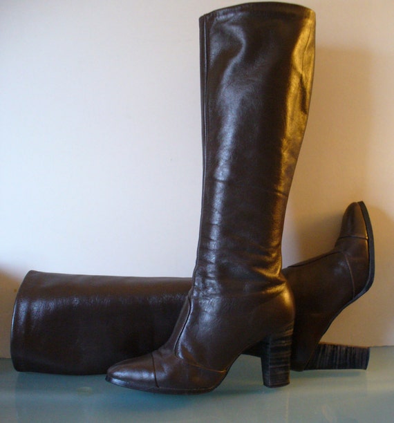 Pappagallo Chocolate Leather Vintage Boho Campus