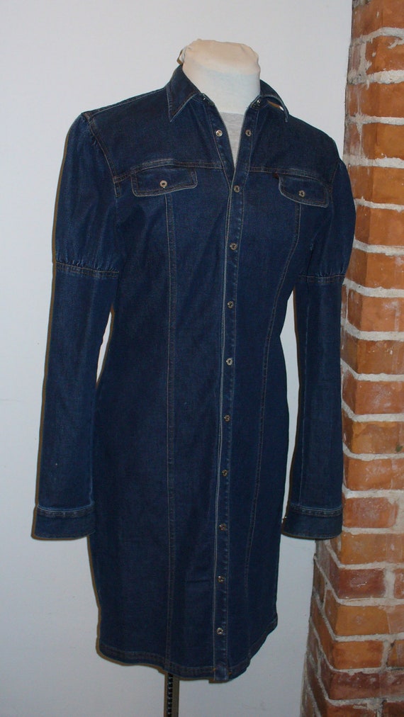 Vintage Ralph Lauren Denim Poet Dress Size 10 - image 8