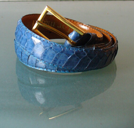 Magid Snakeskin Belt Vintage Jana for Magid White Snakeskin Belt - Etsy main image 3