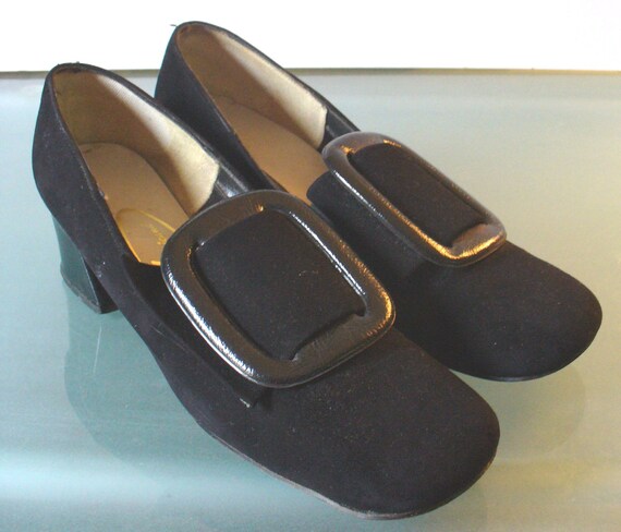 Vintage Viva Americana Suede Pilgrim Buckle Shoes