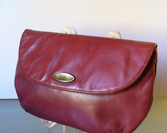 Vintage Etienne Aigner Handmade Oxblood Clutch