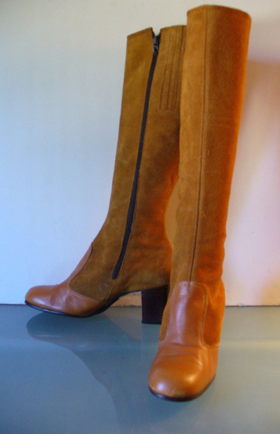 Vintage Suede Mod Boots Size 5.5 US