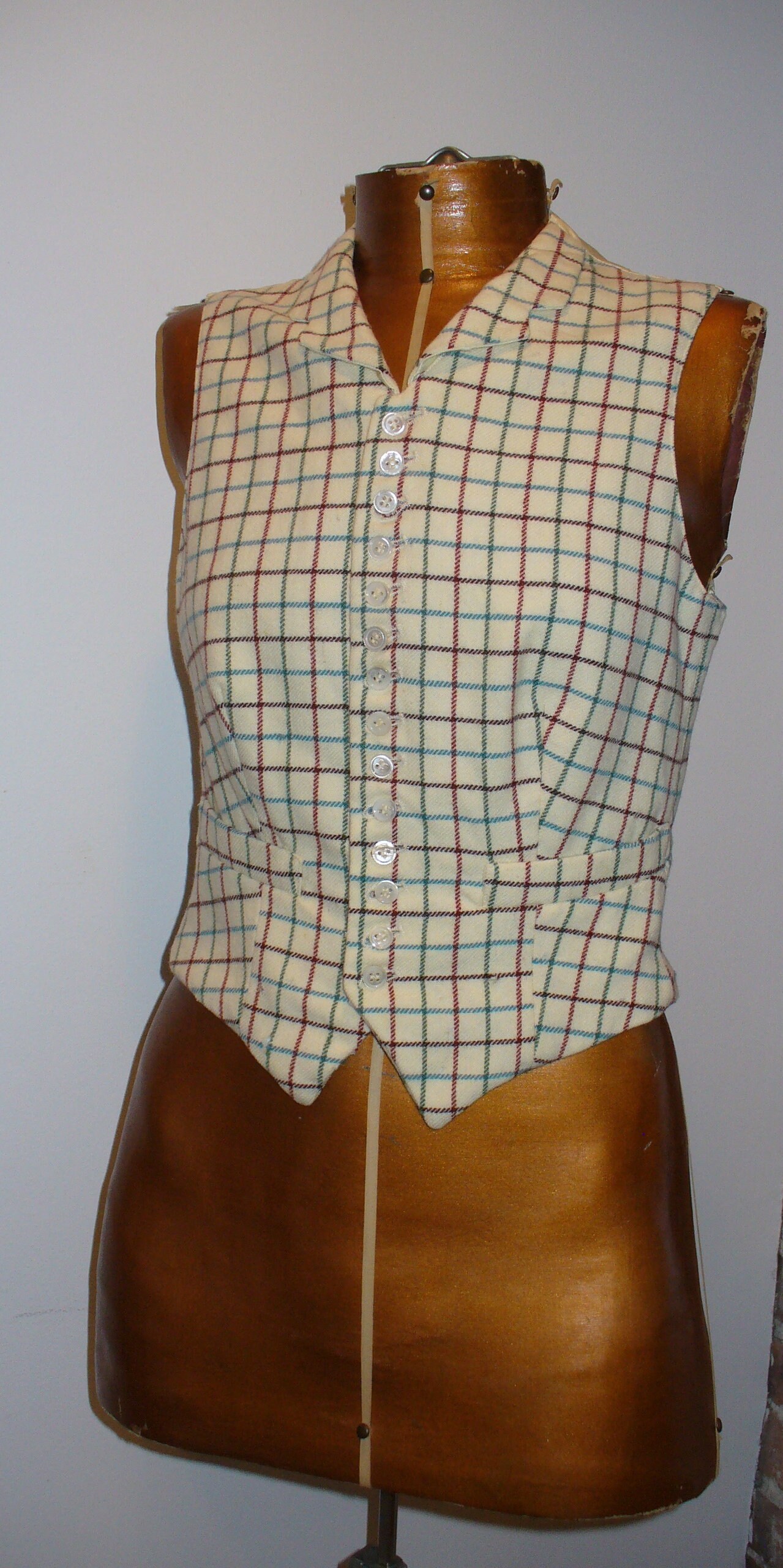 Vintage Ralph Lauren Tattersall Vest Size 6