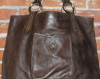 Vintage Ruehl No. 925 Giant Leather Satchel