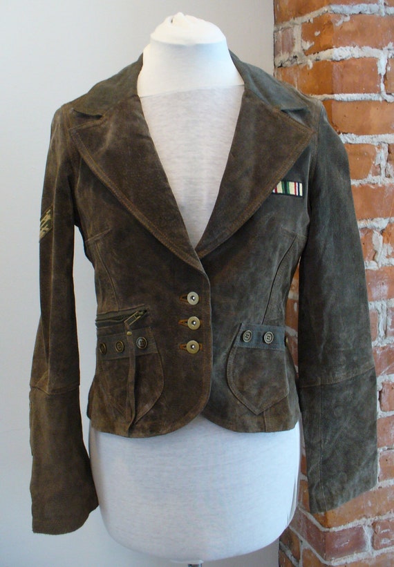Vintage Wilson Leather Suede Military Style Jacket