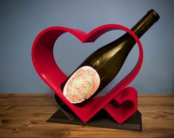 Herz Weinflaschenhalter - Romantisches Geschenk zum Valentinstag für Weinliebhaber