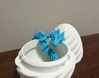 Mystery Dragon Egg mit Überraschungs-Gelenkdrache | Drachen Spielzeug Geschenk | 3D gedruckter Drache | Fantasy Sammlerstück
