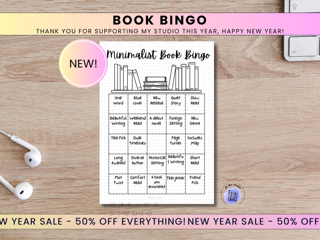 Book Bingo Printable | Reading Challenge | Book Tracker | Journal ...