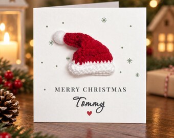 Handmade Crochet Christmas Cards, Holiday Ornament Design
