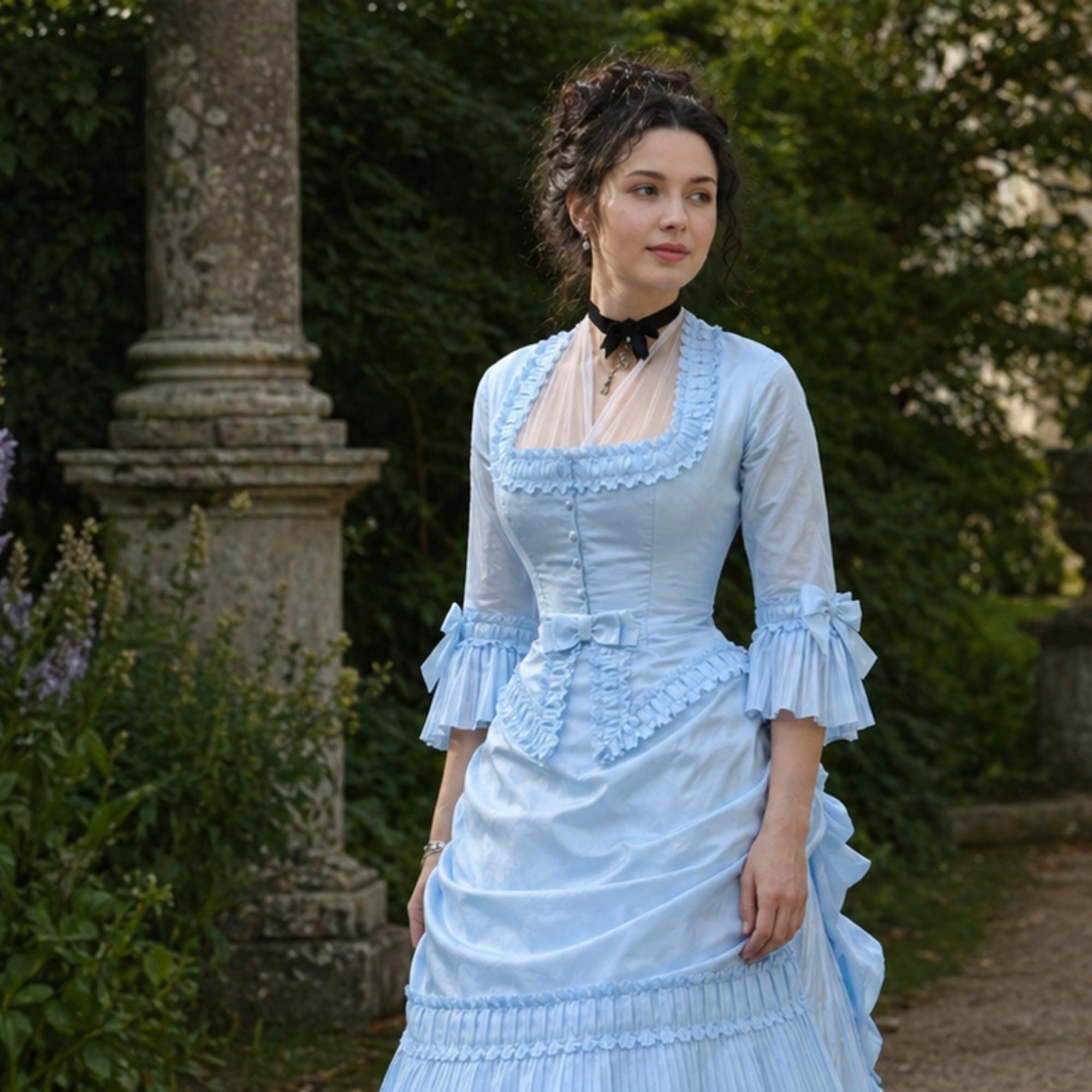 Blue Edwardian Gown