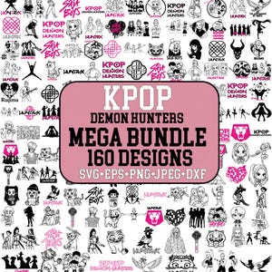 K-Pop Demon Hunter SVG Bundle | 160 Saja Boy Huntrix Designs