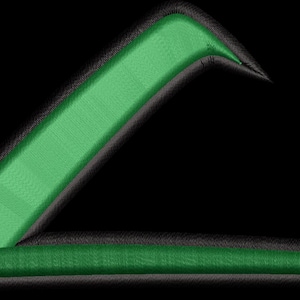 3D Puff Letter L Hat – 4" Embroidery, Green Black Streetwear Snapback