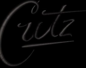 Projekt logo 3D z haftem puchowym – skrypt „Critz”