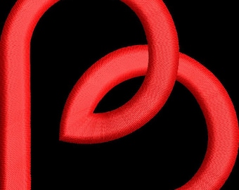 Wzór haftu „Sploted Double Heart” – 5-centymetrowe logo haftowane ściegiem satynowym (do pobrania w wersji cyfrowej)