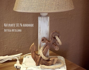 Lamp with wood anchor