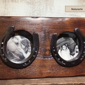 Picture frame with Horseshoes
