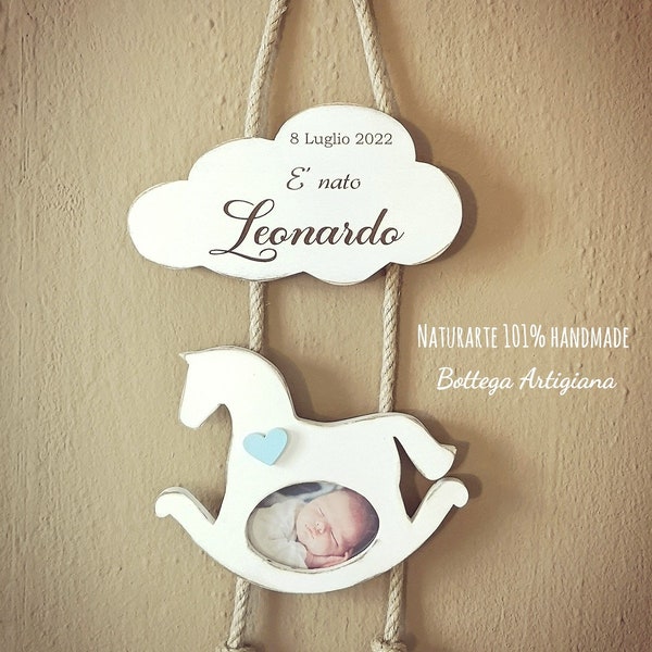 Newborn Announcement Rocking Horse