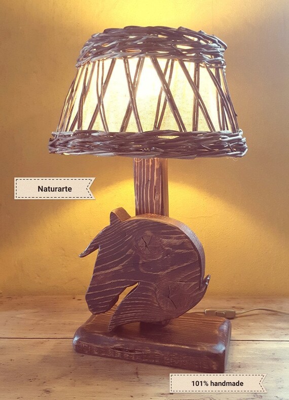 horse head table lamp