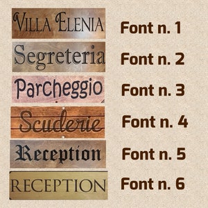 Cartello-freccia in legno color noce image 8