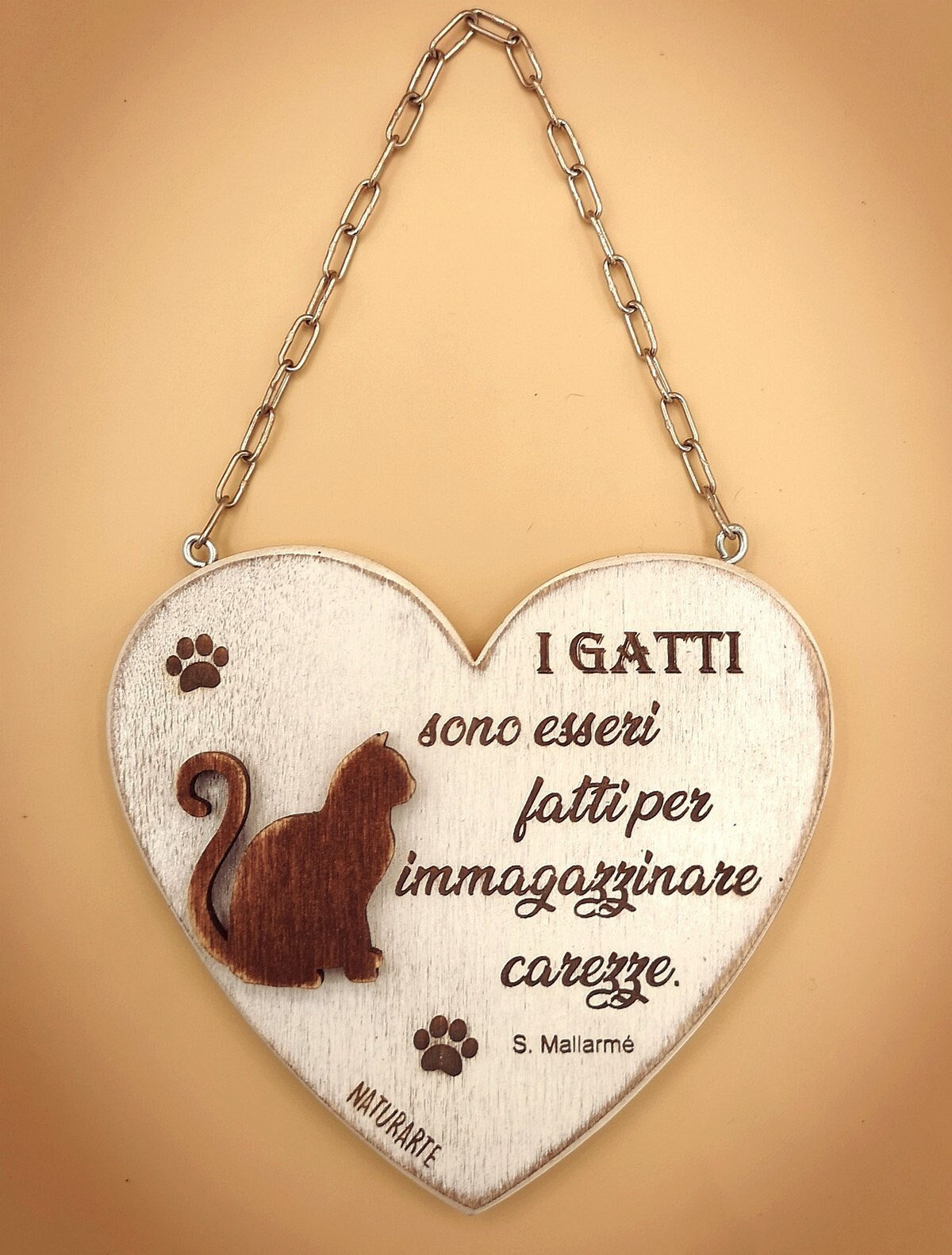 Targa in ceramica “Qui vive un gatto” – Regali Personalizzati