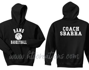 BASKETBAL Sport Coach Team Moeder Spiritwear Unisex Hoodie Sweatshirt Volwassen S M L Xl Vele kleuren kunnen op maat gepersonaliseerde pullover