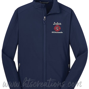 Jacket Fire Rescue Firefighter FF Paramedic Medic Student Nursing ER Trauma EMT Ems 911 Dispatcher Medical Assistant Emergency Personalized