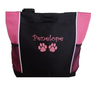 Tote Bag Personalized Paw Prints Dog Groomer Walker Puppy Vet Veterinary School Best in Show Pet
