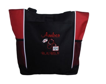 Tote Bag Personalized Nurse Hat Nursing RN EKG Cardiac Emergency Hospital Aide Student Stethoscope Appreciation Gift Clinical Instructor
