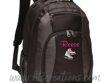 Backpack Personalized Ice Skates Skating Dance Sports Monogrammed Embroidered Bag