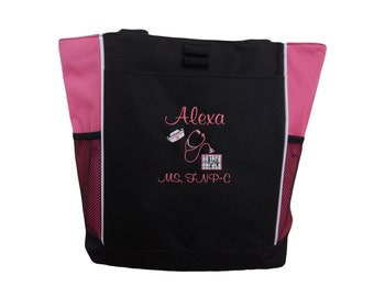 Tote Bag Personalized Nurse Hat Nursing RN CNA CRN Bsn Cardiac Emergency Clinical Instructor Aide Student Stethoscope Appreciation Gift
