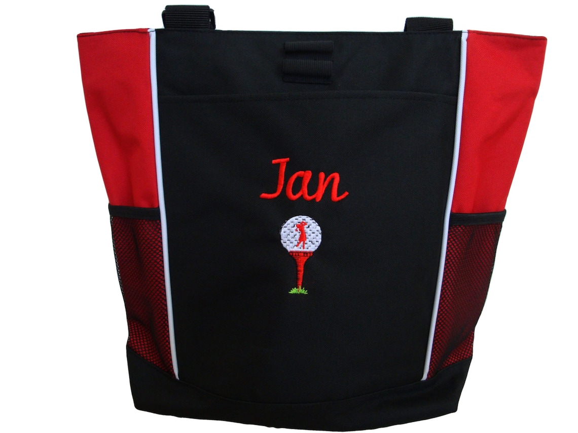 Tote Bag Personalized Golf Golfing Lady Golfer Club Sports Etsy