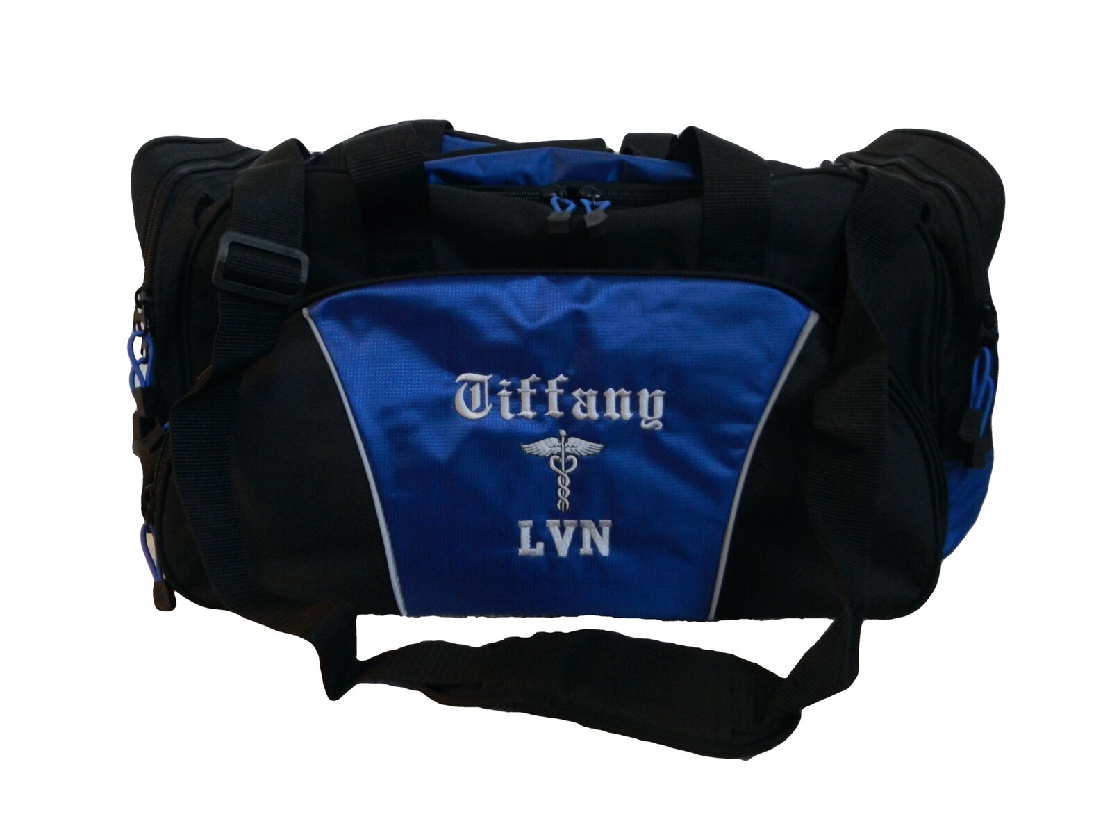 Duffel Bag Personalized Nurse Medical Gold Caduceus Serpent RN Etsy