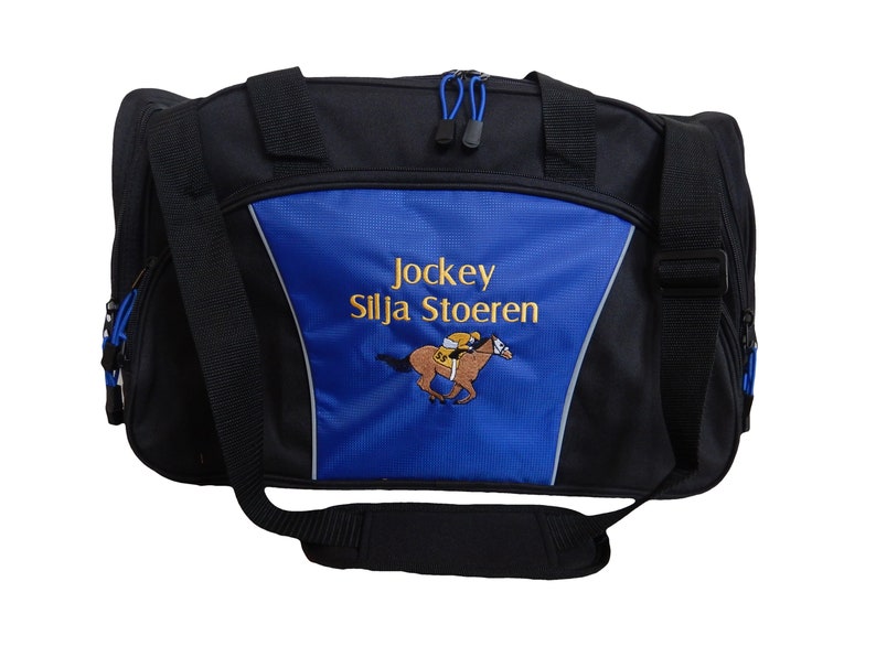 Duffel Bag Personalized Horse Jockey Track Equestrian Racing Etsy