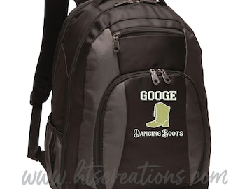 Backpack Personalized RJR Reynolds High School Dancing Boots Team Logo Embroidered