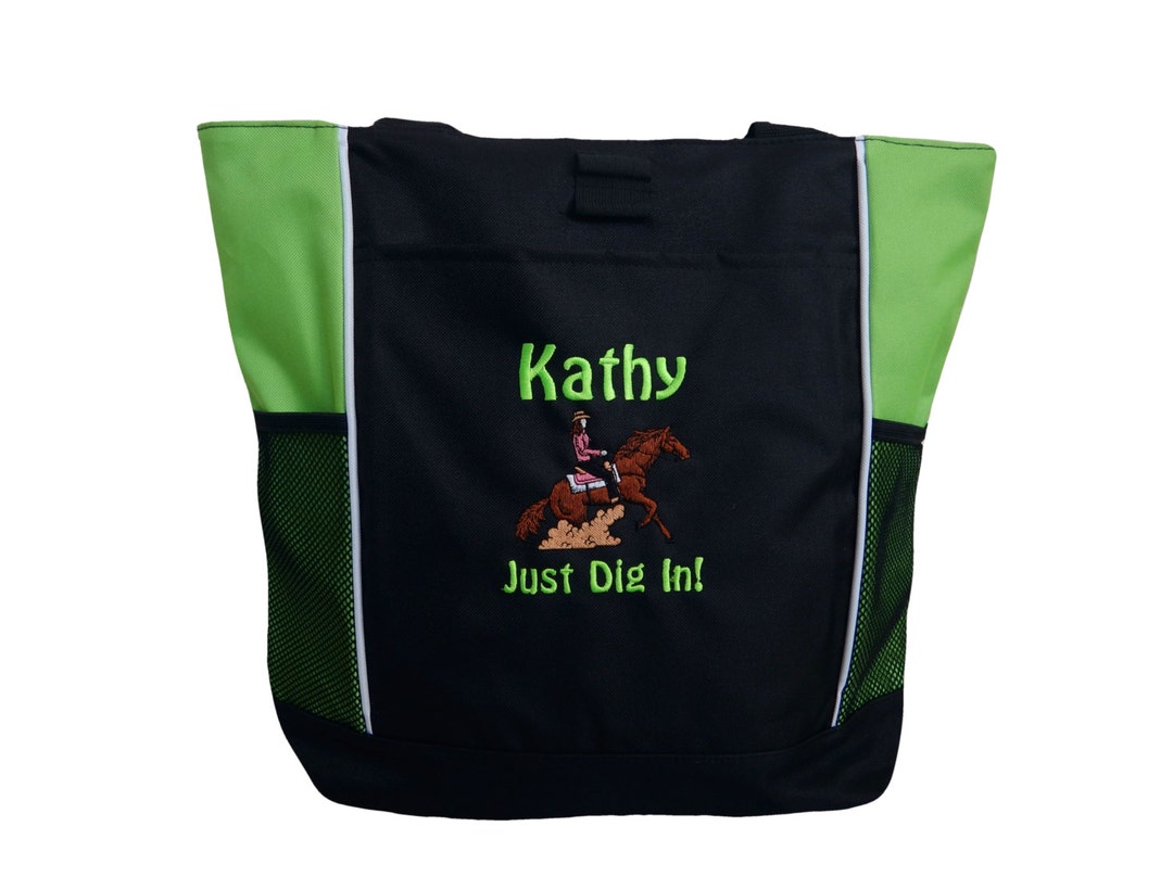 Tote Bag Cavalière Humour « J'peux Pas Mon Cheval M'attend » - Cabas équitation Rose - Cadeau Pour Propriétaire De Cheval