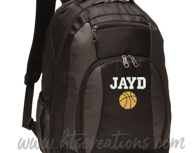 Backpack Personalized Basketball Balling Sports Monogrammed Embroidered Bag