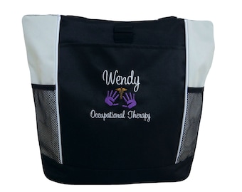 Tote Bag Personalized Nurse Occupational Therapy Therapist Student RN BSN OT Surgical Med Assistant Emergency Room Children Nursing Clinical