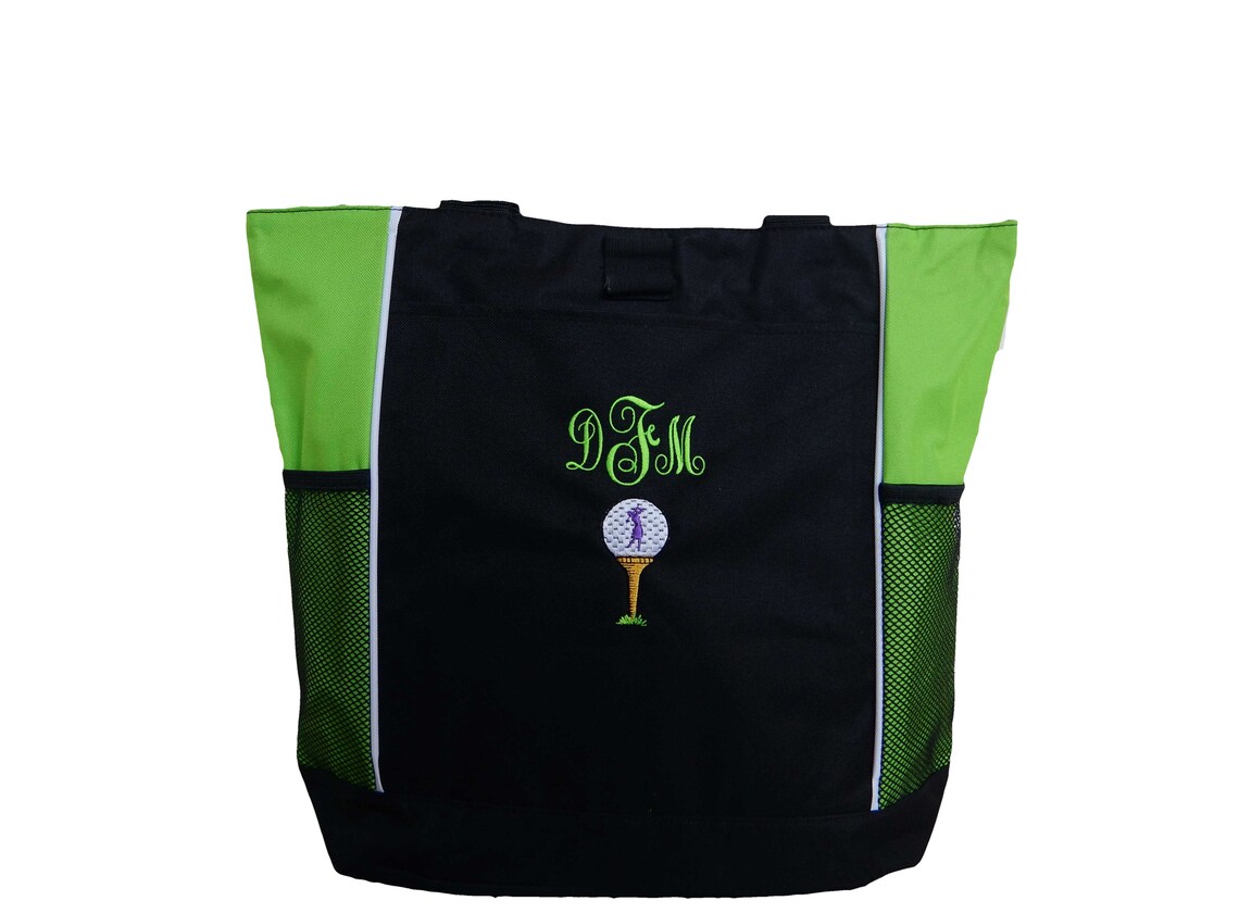 Tote Bag Personalized Golf Golfing Lady Golfer Club Sports Etsy