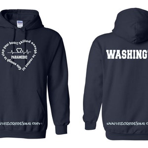 PARAMEDIC Emt Ems Medic Cute Enough Stop Your Heart Skilled Custom Personalized Text Unisex Hoodie Pullover Sweatshirt S M L Xl Many Colors