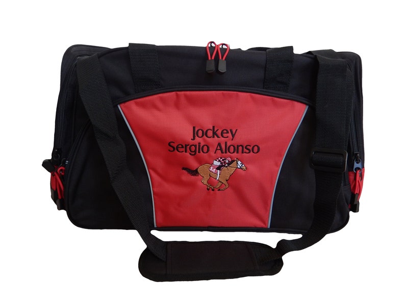 Duffel Bag Personalized Horse Jockey Track Equestrian Racing Etsy