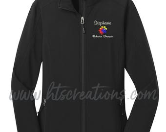 Jacket Autism Puzzle Piece Registered Behavior Therapist Technician RBT Speech Language Pathologist SLP Mental Health Advocate Personalized