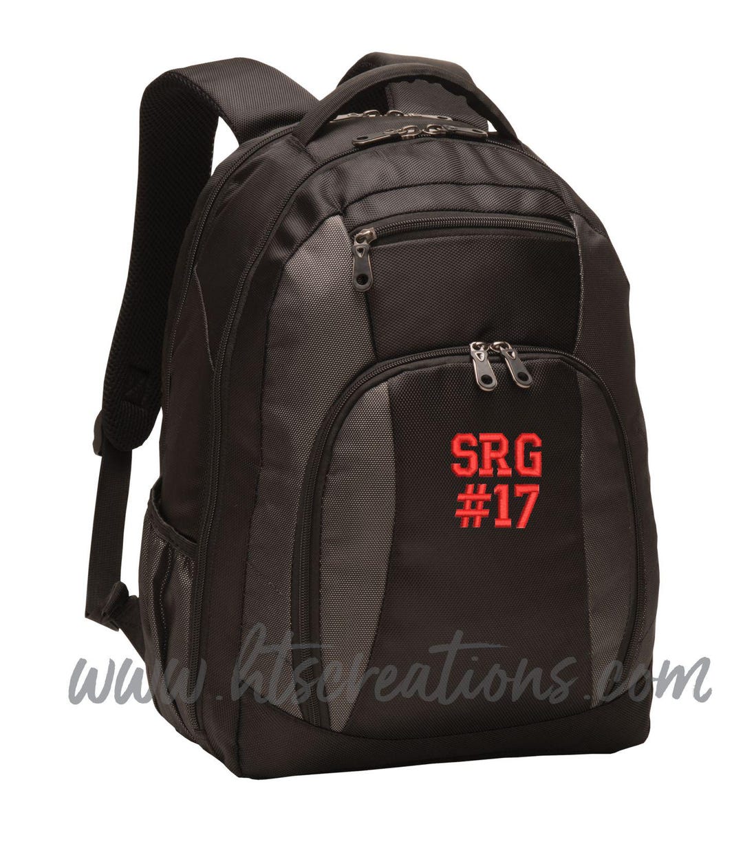 Backpack Personalized Custom Personalized Name Initial Number Text ...