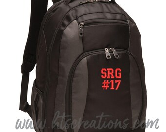 Backpack Personalized Custom Personalized Name Initial Number Text Monogrammed Embroidered Bag